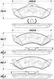 StopTech Street Select Brake Pads - Front - 305.07460