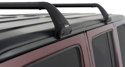 Rhino-Rack 07-22 Jeep Wrangler JK/JL 4 Door Hard Top Vortex SG 2 Bar Roof Rack - Black - SG59