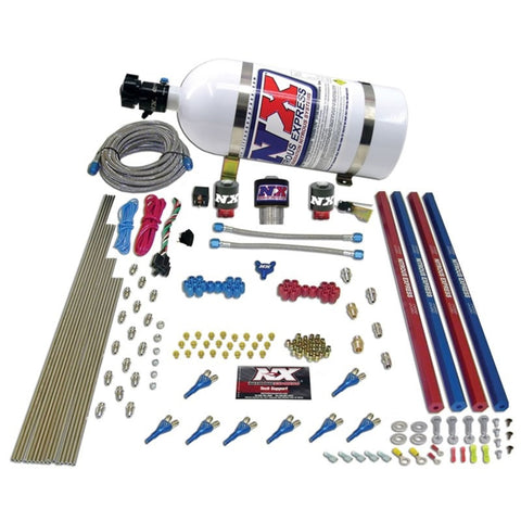 Nitrous Express Pro-Shk/Gas Nitrous Kit (200-600HP) w/Rails and 10lb Bottle - 91206-10