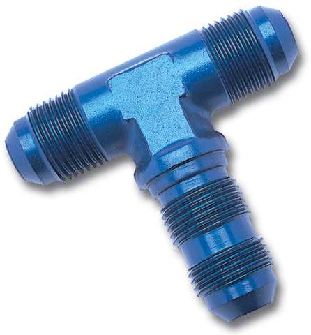 Russell Performance -4 AN Flare Bulkhead Tee Fitting (Blue) - 661310