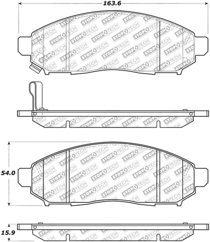 StopTech Street Select Brake Pads - Front - 305.10940