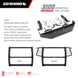 Go Rhino 18-20 Ford F-150 3100 Series StepGuard Center Grille + Brush Guard - Tex. Blk - 3296MT