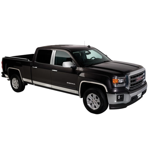 Putco 07-13 GMC Sierra Extended Cab 8ft Long Box - 6in Wide - 12pcs - SS Rocker Panels - 9751210GM