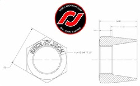 RockJock RockNut Kit Nut and Bung 1 1/4in RH Thread - RJ-576200-101