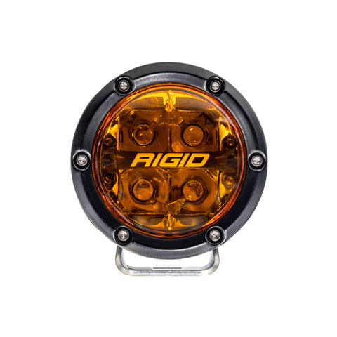Rigid Industries 360-Series 4in Fog w/ Amber PRO Lens - White (Pair) - 36123