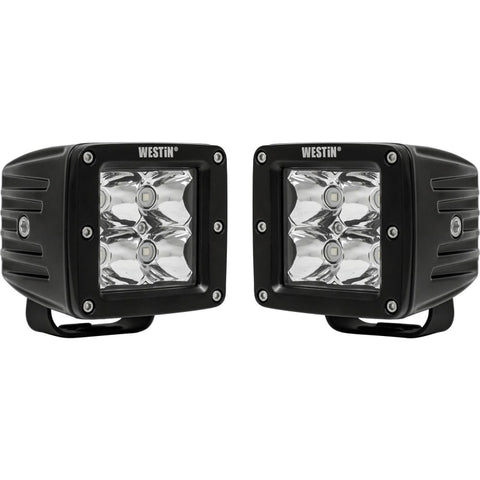 Westin Compact LED -4 5W Cree 3 inch x 3 inch (Set of 2) - Black - 09-12200A-PR