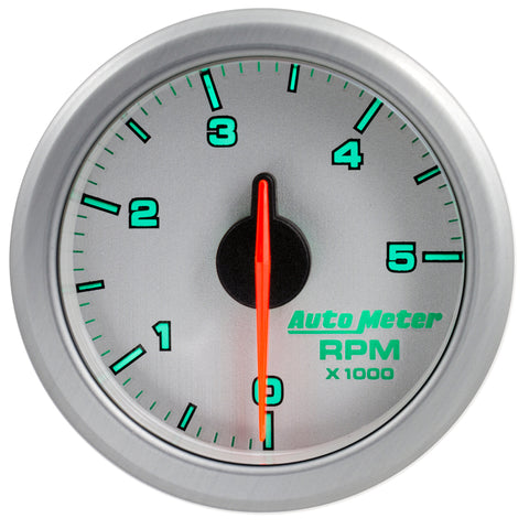 Autometer Airdrive 2-1/6in Tachometer Gauge 0-5K RPM - Silver - 9198-UL