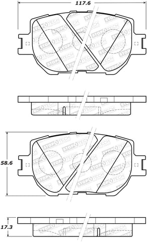 StopTech Street Brake Pads - Rear - 308.17330