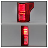 Spyder Ford F150 2015-2017 Light Bar LED Tail Lights - Red Clear ALT-YD-FF15015-LBLED-RC - 5083692