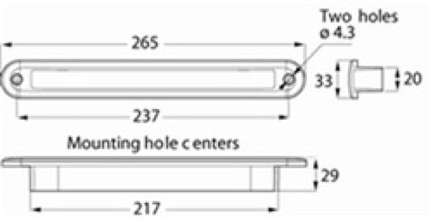 Hella Clear Plastic Lens Third Brake Light - 959071001