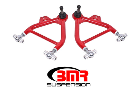 BMR 79-93 Fox Mustang Lower A-Arms (Coilover Only) w/ Adj. Rod End and Tall Ball Joint - Red - AA039R