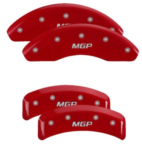 MGP 4 Caliper Covers Engraved Front & Rear MGP Red Finish Silver Characters 1987 BMW 325 - 22238SMGPRD