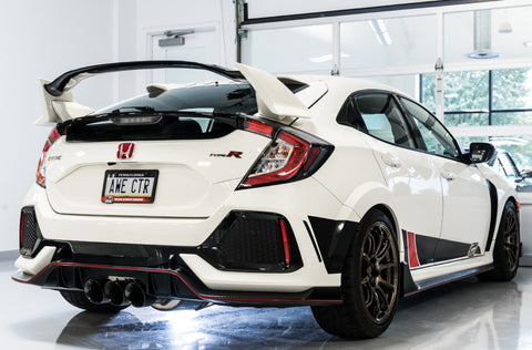 AWE Tuning 2017+ Honda Civic Type R Touring Edition Exhaust w/Front & Mid Pipe - Diamond Blk Tips - 3015-43000