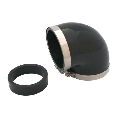 Spectre Coupler Elbow Reducer 3in. / 90 Degree w/2.5in. Insert (PVC) - Black - 8791