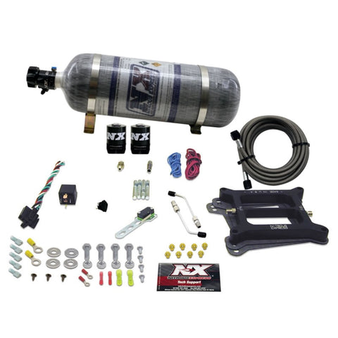 Nitrous Express 4150 4-BBL/Gasoline Nitrous Kit (100-500HP) w/Composite Bottle - 50040-12