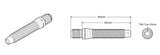 Raceseng Titanium Wheel Stud Conversion Kit - M12x1.5mm (80mm Length/Accommodates Up to 15mm Spacer) - 010421S20