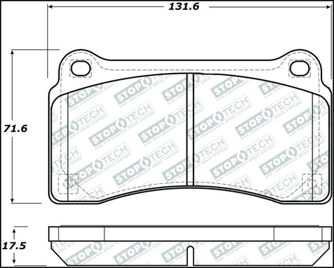 StopTech Street Select 09-18 Nissan GT-R Rear Brake Pads - 305.13830