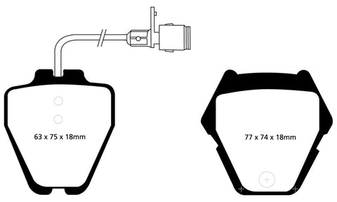 EBC 00-03 Audi A8 Quattro 4.2 (8 Pad Set) Redstuff Front Brake Pads - DP31328C