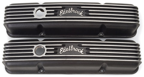 Edelbrock Valve Cover Classic Series Chevrolet 1959-1986 262-400 CI V8 Black - 41443