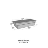 Westin/Brute Full Lid Mid Size / Down Size XOver Long Bed Only - Aluminum - 80-RB137FL