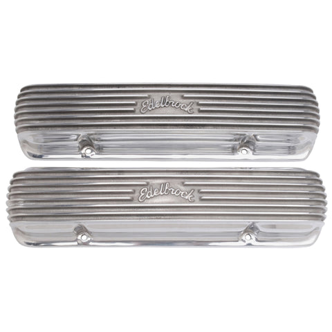 Edelbrock Valve Cover Classic Series Pontiac 1962-1979 301-455 CI V8 Polshed - 4130