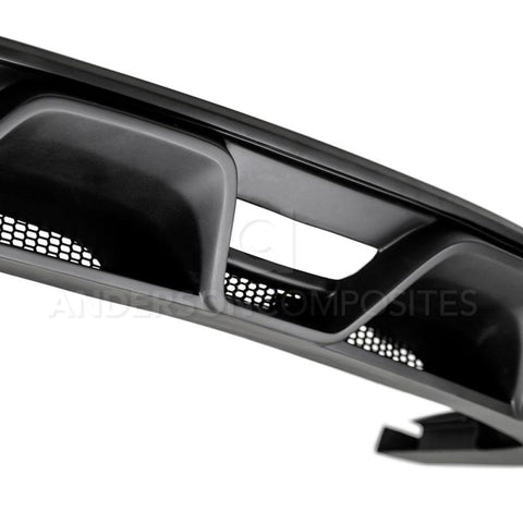 Anderson Composites 15-16 Ford Mustang R-Style Rear Valance (for Quad Tip Exhaust) - AC-RL15FDMU-GR-GF