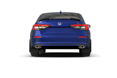 Rally Armor 2022 Honda Civic (Incl. Si/Sport/Touring) Black UR Mud Flap w/ Red Logo - MF90-UR-BLK/RD