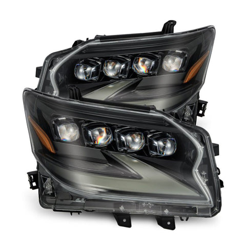 AlphaRex 14-19 Lexus GX460 (Non-AFS) NOVA LED Proj Headlights Alpha Black w/Activ Light/Seq Signal - 880301