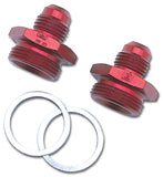 Russell Performance -6 AN Carb Adapter Fittings (2 pcs.) (Red) - 640220