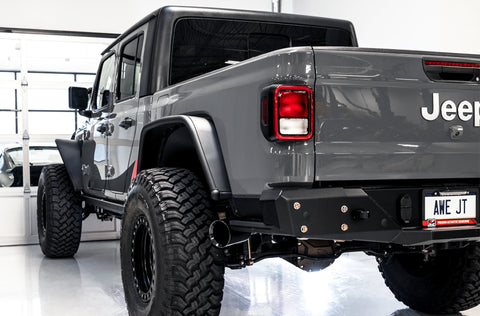 AWE Tuning 20-21 Jeep Gladiator JT 3.6L Tread Edition Cat-Back Dual Exhaust - Diamond Black Tip - 3015-33101