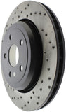 StopTech Sport Cross Drilled Brake Rotor - Front Left - 128.58009R