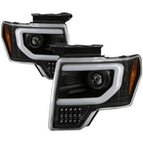 Spyder Ford F150 13-14 Xenon Model Only Light Bar Projector Headlights Blk PRO-YD-FF15013PL-SEQ-BK - 5087584