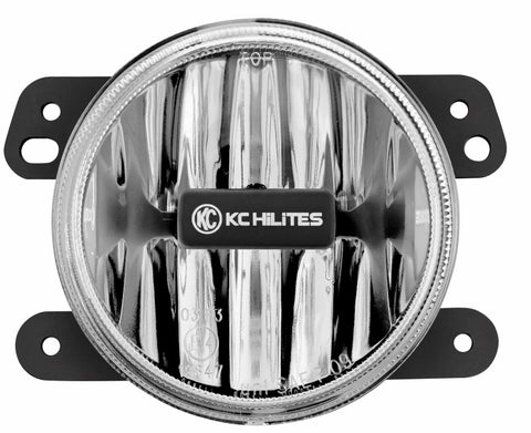 KC HiLiTES 07-09 Jeep JK 4in. Gravity G4 LED Light 10w SAE/ECE Clear Fog Beam (Pair Pack System) - 494