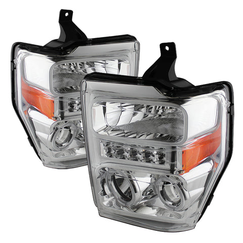 Xtune Ford F250/350/450 Super Duty 08-10 Projector Headlights LED Halo Chrome PRO-JH-FS08-LED-C - 5076274