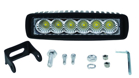 Hella Value Fit Mini 6in LED Light Bar - Flood Beam Pedestal - 357203001