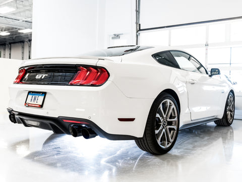 AWE Tuning 2018+ Ford Mustang GT (S550) Cat-back Exhaust - Touring Edition (Quad Diamond Black Tips) - 3015-43106