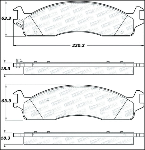 StopTech Street Select Brake Pads - 305.09650