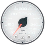 Autometer Spek-Pro 2 1/16in 300 Degree F Stepper Motor W/Peak & Warn White/Black Trans Temp Gauge - P342128