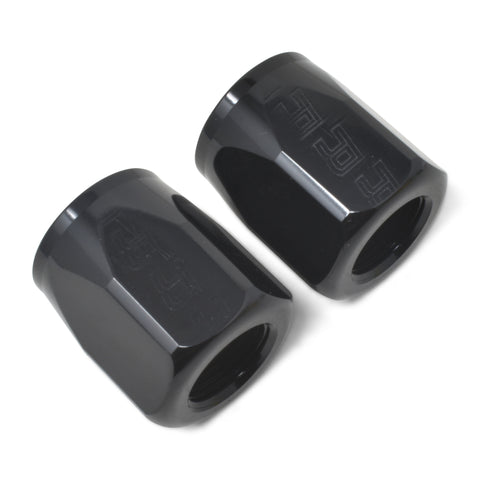 Russell Performance 2-Piece -6 AN Full Flow Swivel Hose End Sockets (Qty 2) - Polished and Black - 615523