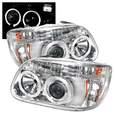 Spyder Ford Explorer 95-01 1PC Projector Headlights LED Halo Chrm PRO-YD-FEXP95-HL-1PC-C - 5010148