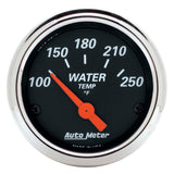 Autometer Designer Black 2 1/16in 250 Deg F Electronic Water Temp Gauge - 1436