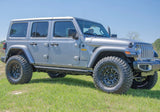 N-Fab RKR Rails 2019 Jeep Wrangler JT 4DR Truck Full Length - Tex. Black - 1.75in - J194TRKR