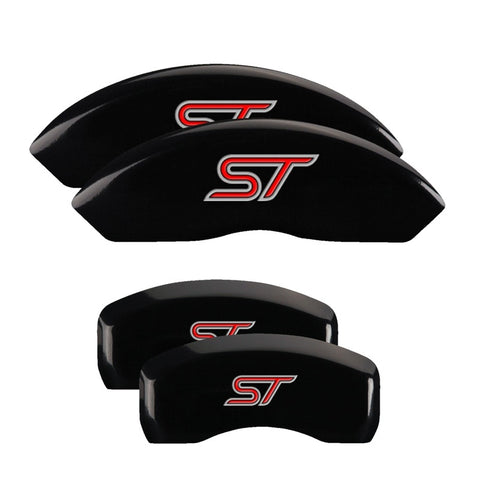 MGP Front set 2 Caliper Covers Engraved Front MGP Black finish silver ch - 10234FMGPBK