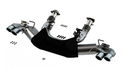 Borla 2020 Chevrolet Corvette C8 6.2L ATAK 3in Exhaust System Dual Round A/C Tips 4inx 4.75in - 140839