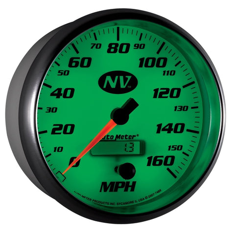 AutoMeter Gauge Speedometer 5in. 160MPH Elec. Programmable NV - 7489