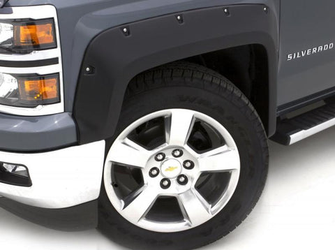 Lund 14-15 Chevy Silverado 1500 RX-Rivet Style Textured Elite Series Fender Flares - Black (2 Pc.) - RX113-2TB