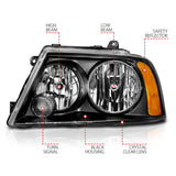 ANZO 2003-2006 Lincoln Navigator Crystal Headlights Black - 111045