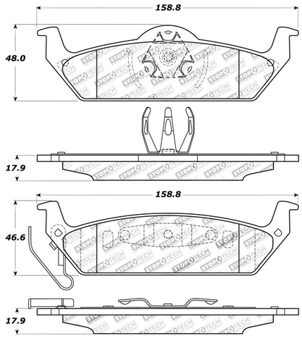 StopTech Performance 10-14 Ford F-150 Rear Brake Pads - 309.10120