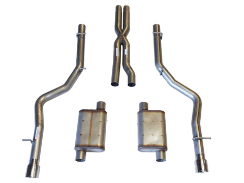 JBA 05-10 Chrysler/Dodge Cars 6.1L 409SS Dual Rear Exit Cat-Back Exhaust - 40-1601