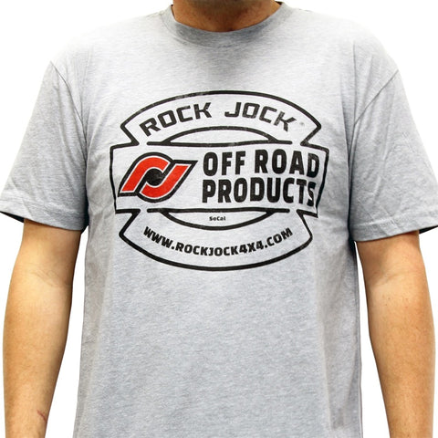 RockJock T-Shirt w/ Vintage Logo Gray Small Print on the Front - RJ-711002-S